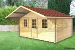 Log Cabin Westerham - 4x4 Insulated Log Cabin