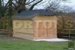 Log Cabin Hortons single post & beam oak frame garage