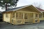 Log Cabin Truro 6x6m 180mm round log cabin