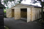 Log Cabin 6 x 6m Interlocking garage
