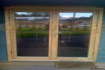 Log Cabin Dwelling (ISO) quality double glazed fully glazed doors