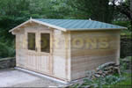 Log Cabin Ben - 3.5x3.5m Apex Roof Log Cabin