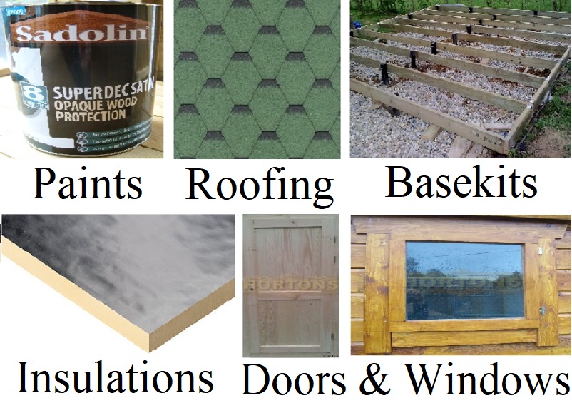 Log Cabin Extras- timber & uPVC windows/doors
